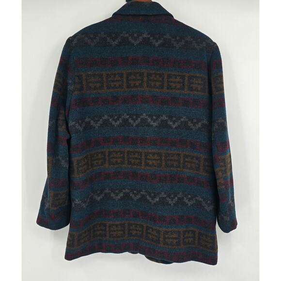 Vintage 90's Braetan Wool Blend Southwestern Blazer Jacket – XL - Picture 2 of 4